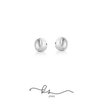 Detalhes do produto brinco argola ródio lisa P - 6,7mm x 13mm