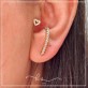 brinco ouro ear hook 1 fileira zirconias - Foto 1