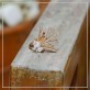 anel ouro rose champanhe grande gota cristal com 5 fios zirconias +2 lisos para a lateral - Foto 1