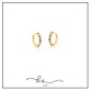 brinco ouro argola com 1 fileira zirconias color tam 3